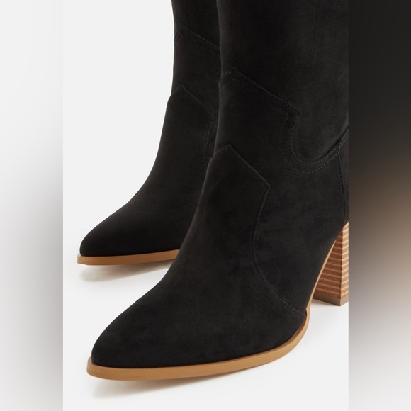 Blach Ropa Western Knee High Boots - JustFab - Size 9.5 - Picture 3 of 13